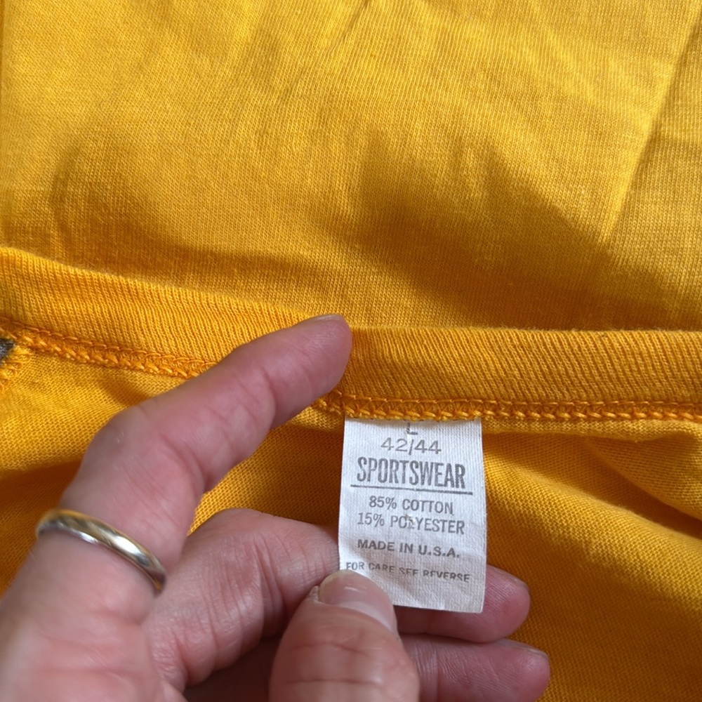 Vintage 1980s screen print ringer tee - Picture 4 of 4